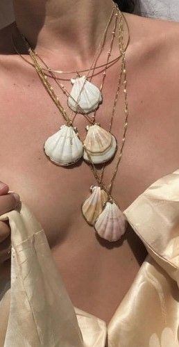 Summer Babe Aesthetic, Mermaid Core, Mermaid Aesthetic, Seashell Jewelry, Sustainable Swimwear, Goddess Of Love, + Core + Aesthetic, Shell Jewelry, Feminine Energy