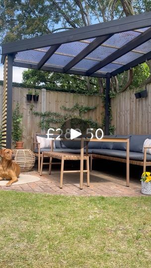 687K views · 15K reactions | ✨Budget Pergola DIY ✨  This was our DIY Pergola for under £300 we built last year. I thought it was worth sharing again as summer approaches & we’ll be using this guide ourselves in our new garden this summer.   Let me know if you are planning on creating something similar in your garden 🪴   #pergola #diypergola #gardenpergola #outdoorliving #gardendiy #gardenmakeover #ourgarden #outdoordining #alfrescodining #gardeninspo #gardendecor #gardendesignideas #interiorblogger #myhomevibe | Sophia Hardy | Frank Ocean · Lost Garden Makeover, Outdoor Retreat, Diy Pergola, Al Fresco Dining, Small Garden, Outdoor Dining, Diy Garden, Lake House, Garden Decor