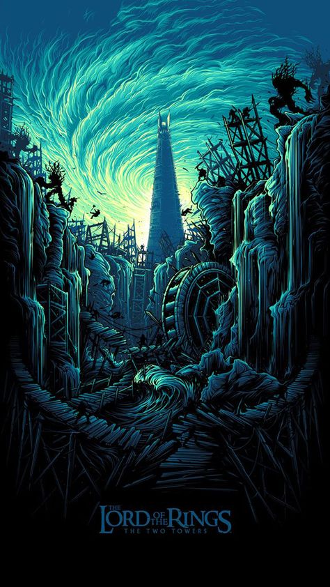 Legolas And Aragorn, Dan Mumford, Two Towers, Middle Earth Art, Lotr Art, Tolkien Art, The Two Towers, Illustration Photo, Alternative Movie Posters