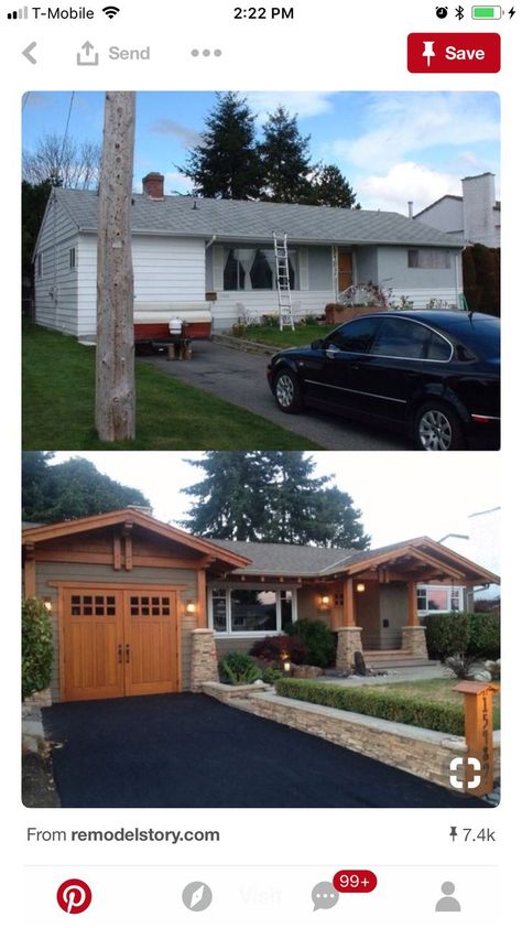 Ranch Home Exterior Makeover, Craftsman Remodel, Ranch House Remodel, Exterior House Renovation, Architecture Renovation, Ranch House Exterior, Exterior House Remodel, House Before And After, House Makeovers