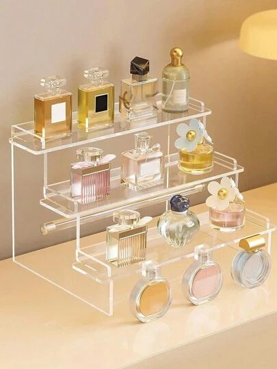 Cupcake Display Stand, Perfume Storage, Perfume Display, Perfume Organization, Acrylic Organizer Makeup, Glass Display Case, Acrylic Display Stands, Cosmetic Display, Skincare Organization