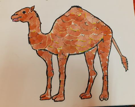 Camel Activities For Kids, Desert Art Projects For Kids, Camel Crafts Preschool, Camel Craft For Kids, Pencil Shaving Art, Art Craft For Kids, Camel Craft, Camel Painting, Crocodile Craft