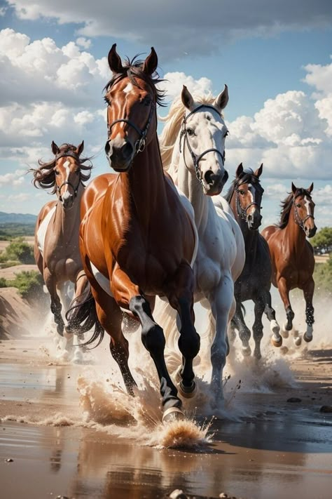 Wild Horses Running, Horse Canvas Painting, Horse Art Drawing, Abstract Horse Painting, Beautiful Horses Photography, Horse Oil Painting, Horses Running, Beautiful Horse Pictures, Amazing Animal Pictures