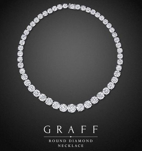 Graff round diamond necklace Graff Jewelry, Round Diamond Necklace, Graff Diamonds, Haute Jewelry, Luxurious Fashion, Dainty Diamond Necklace, Diamond Jewelry Necklace, Jewelry Appraisal, Luxury Jewellery