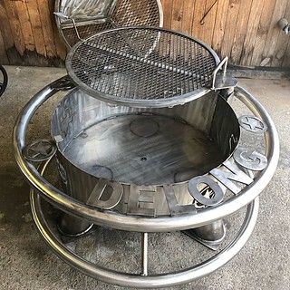 STAINLESS STEEL FIRE IN THE HOLE | BADASS PITS | Flickr Stainless Steel Fire Pit, Custom Grill, Custom Fire Pit, Diy Grill, Stainless Steel Kettle, Steel Fire Pit, Fire Pit Designs, Bbq Area, Backyard Fire