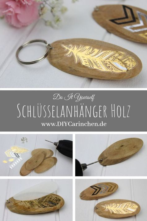 DIY - Schlüsselanhänger aus Holz ganz einfach selber machen - perfekt als Geschenkidee: DIY, Basteln, Selbermachen, Geschenkidee, Geschenk, Muttertag, Valentinstag, Vatertag,Weihnachtsgeschenk, Schlüsselanhänger, Holz, Anleitung #Geschenk #Geschenkidee #Vatertag #Muttertag #Weihnachtsgeschenk #DIY #DoItYourself Driftwood Decor, Driftwood Crafts, Jewelry By Material, Needful Things, Wholesome Food, Kids Chairs, Dremel, Natural Food, Do It Yourself