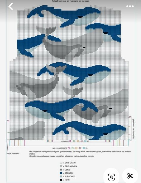 Knit Gift Patterns, Intarsia Patterns Knitting, Tapestry Knitting Patterns, Whale Knitting Pattern, Cross Stitch Tapestry, Crochet Tapestry Sweater, Knitting Colorwork Chart, Knitting Charts Animal, Printable Crochet Patterns