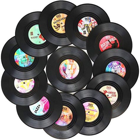 Funny Coasters for Drinks | Set of 12 Conversation Piece Sayings Vinyl Record Disk Music Drink Coaster | Housewarming Hostess Gifts, House Warming Present Decor Decorations Wedding Registry Gift Ideas: Coasters  #FarmhouseDecorLivingRoom #HomeDecor #FarmhouseDecor #FarmHouseLivingRoom #LivingDecor #RusticDecor #Decoration Plants Record Disk, Funny Coasters, Cute Coasters, Bar Coasters, Wine Coasters, Unique Coasters, Tea Coaster, Wedding Gift Registry, Beer Coasters