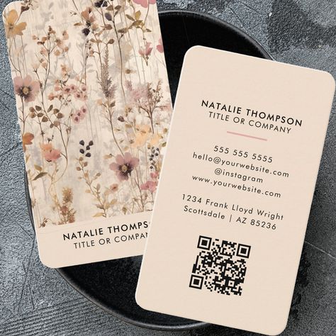 Card Business Ideas, Business Card Aesthetic, Flower Business Card, Business Cards Ideas, Aesthetic Business Cards, Floral Business Card Design, Ethereal Business Cards, Floral Visiting Cards Design, Simple Elegant Business Cards