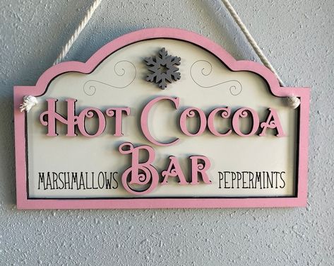 Hot Cocoa Bar Sign Valentine Sign Winter Sign Christmas - Etsy Pink Hot Chocolate Bar, Pink Hot Cocoa Bar, Pink Hot Cocoa, Fall Winter Decor, Hot Chocolate Bar Sign, Cocoa Bar Sign, Hot Cocoa Station, Cocoa Station, Hot Cocoa Bar Sign