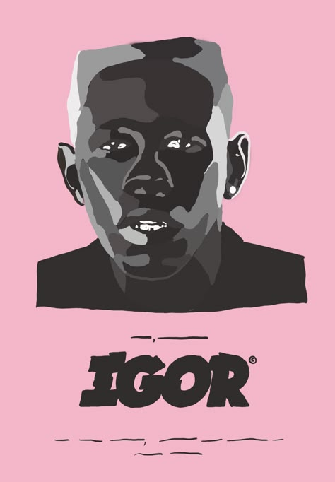 Painting Ideas On Canvas Tyler The Creator, Tyler The Creator Album Cover Painting, Tyler The Creator Drawing Album Covers, Tyler The Creator Drawing Pencil, Tyler The Creator Sketch, Igor Painting, Album Cover Paintings On Canvas, Igor Album Cover, Tyler The Creator Painting