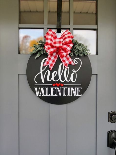 Excited to share the latest addition to my #etsy shop: Front Door Decor | Valentine Door Wreath | Hello Valentine | Winter Door Hanger | Valentine's Day Decor | Home Decor https://etsy.me/3VEi02D February Decor, Valentine Door Hanger, Hello Valentine, Valentines Door Hanger, Welcome Door Signs, Wood Wreath, Winter Door, Valentines Sign, Wood Door Hangers