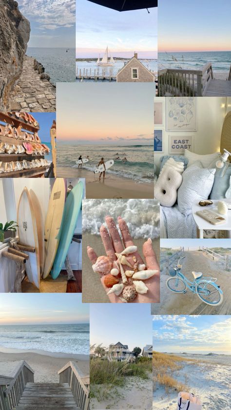 #beach #coastal #summer #coastalgirl #beachgirl #hotgirlsummer #girl #summervibes #ocean #oceanaeshetic #sea Pastel Coastal Aesthetic, East Coast Beach Aesthetic, Beach Holiday Aesthetic, Coastal Beach Aesthetic, Beach Collage, East Coast Beaches, Coastal Summer, Preppy Beach, Coastal Aesthetic