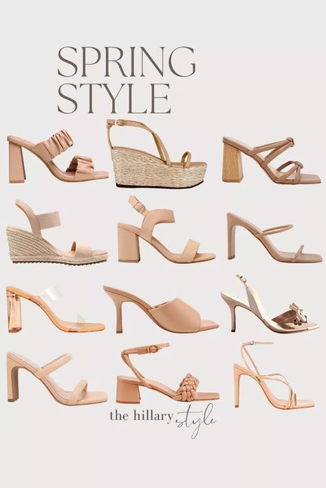 Espadrille Wedges Outfit, Espadrilles Outfit, Nude Espadrilles, Outfit Baby Shower, Heels Block, Neutral Heels, Mules Sandals, Nude Wedges, Woven Sandals