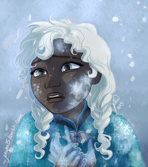 Juliajm15.tumblr.com Black Anna with a frozen heart by the creative Juliajm15 Bugs Bunny Drawing, Black Elsa, Black Disney Princess, Disney Divas, Disney Theory, Disney Fanart, Disney Elsa, Disney Princess Pictures, Anna Frozen