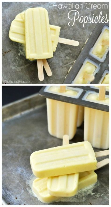 Healthy Popsicle Recipes, Weight Watcher Desserts, Healthy Popsicles, Resep Salad, Pineapple Recipes, Homemade Popsicles, Low Carb Dessert, Ice Cream Treats, Popsicle Recipes