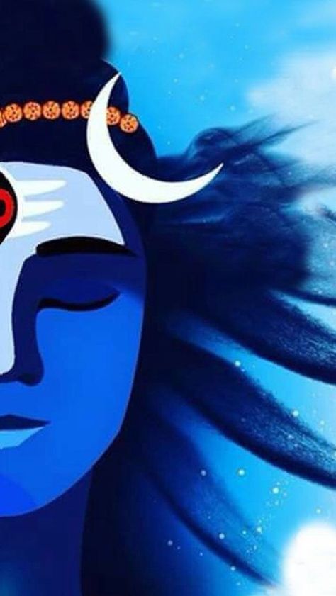 ʜᴀʀ ʜᴀʀ ᴍᴀʜᴀᴅᴇᴠ Shiva Art, Lord Ganesha, Lord Shiva, Ganesha, Shiva, Paint, Pins, Blue, White