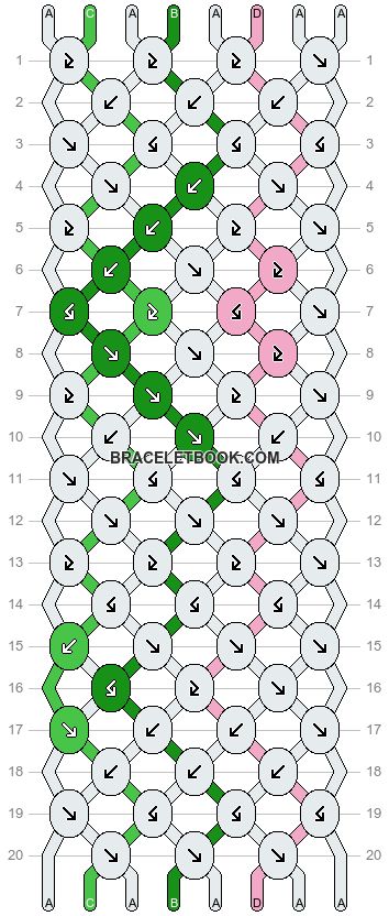 Normal pattern #120328 | BraceletBook Tulip Bracelet Pattern, Tulip Friendship Bracelet Pattern, Flower Friendship Bracelet Patterns, Flower Bracelet Pattern, Aesthetic Bracelet, Bracelet Stuff, Plant Bud, Bracelet Inspo, Bracelets Patterns