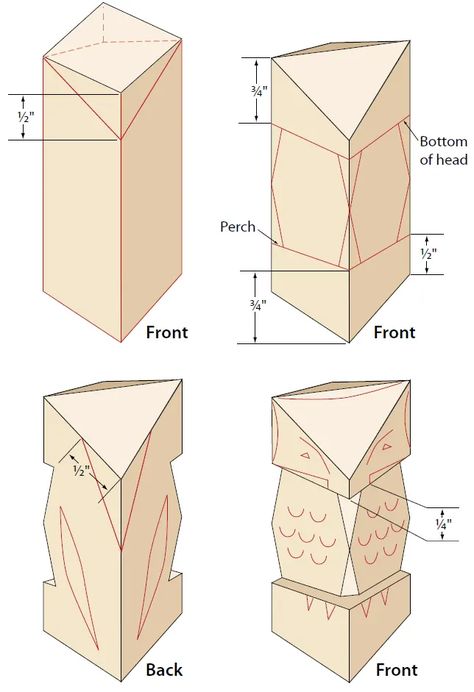 Owl Whittling, Soap Carving Patterns, Owl Wood Carving, Bird Carving Patterns, Whittling Patterns, Wood Carving Art Sculpture, Whittling Projects, Wood Carving Faces, Hand Carved Walking Sticks