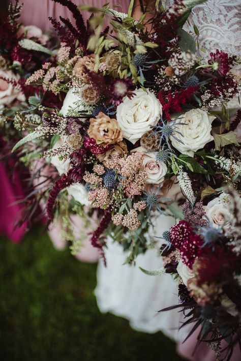 NORTHWOODS ROMANCE IN DUSTY ROSE AND MULBERRY HUES | ADRIENNE + TY | Wisconsin Real Wedding | Gallery | Item 31 Mulberry And Blush Wedding, Mulberry Wedding Theme, Mulberry Wedding, Mulberry Flowers, Wedding Colors Red, Northern Wisconsin, Colorful Wedding Flowers, Madison Wedding, Jewel Tone Wedding