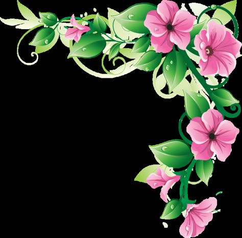 Pink Flower Border Clip Art | Clipart Panda - Free Clipart Images Corner Clipart, Flower Border Clipart, Flower Border Png, Image Flower, Art Border, Corner Border, Flowers Border, Flower Borders, Png Flowers