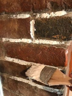 Change Your Brick to Farmhouse Style in a Day For Brick Wall, Lighten Brick Fireplace, Whitewashing Brick Fireplace, Rustic Fireplaces Farmhouse Style, Painted Brick Backsplash, Painting Bricks, Distressed Brick, Faux Brick Backsplash, Lime Wash Brick