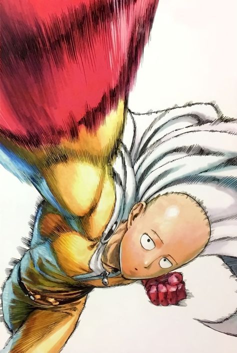 Saitama Punch, Caped Baldy, One Punch Man Saitama, Opm Manga, One Punch Man Funny, Saitama One Punch, Saitama One Punch Man, 19 Days Characters, One Punch Man Manga