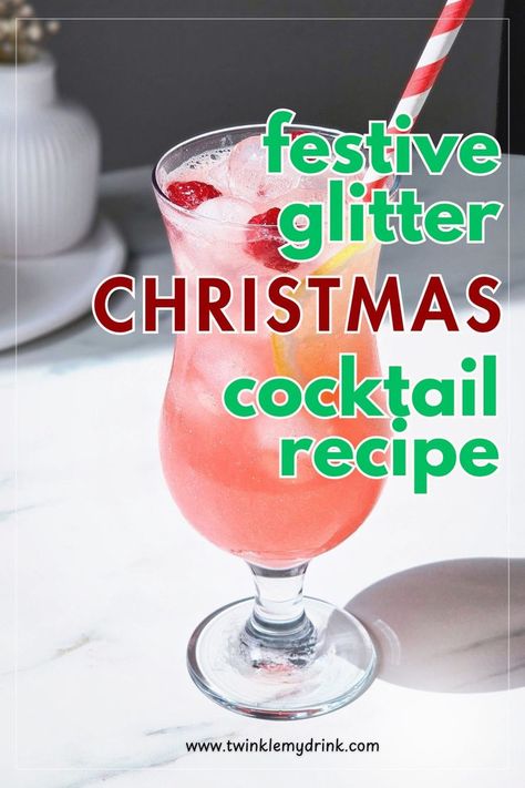 Impress your guests with this glittery Christmas cocktail recipe! This easy holiday drink combines festive flavors with the magical sparkle of edible glitter, making it the ultimate showstopper for any gathering. Glitter Cocktails, Easy Holiday Drinks, Holiday Drink, Festive Cocktails, Christmas Cocktail, Christmas Glitter, Cocktail Recipes Easy, Edible Glitter, Christmas Cocktails Recipes