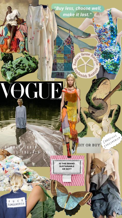 #sustainablefashion #nature #vintage #moodboards #thrifter Sustainable Fashion Designers, Fashion Infographic, Nature Vintage, Magazine Pictures, Hair Scarf Styles, History Projects, Cute Cartoon Pictures, Fashion Mood Board, Fashion Collage