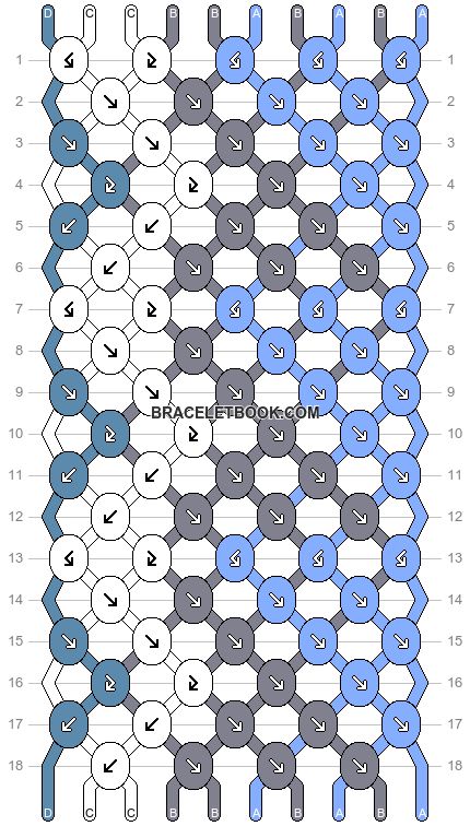 Normal pattern #103273 | BraceletBook Shark Friendship Bracelet Pattern, Shark Bracelet Patterns, Shark Friendship Bracelet, Ocean Friendship Bracelet, Ocean Foam, Bracelet Stuff, Crafts To Do When Your Bored, Making Friendship Bracelets, String Bracelet Patterns