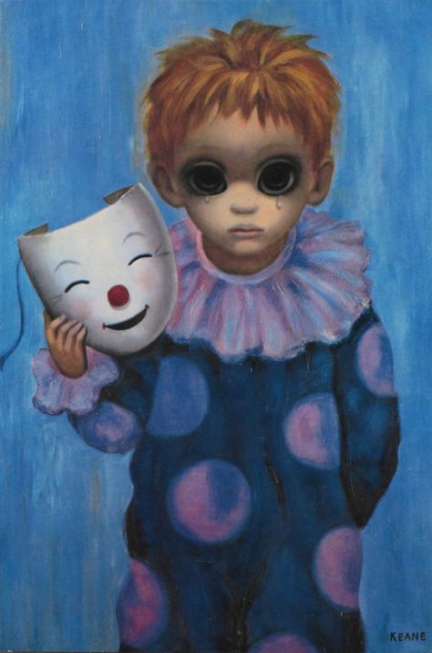 Margaret Keane Paintings, Keane Paintings, Big Eyes Movie, Walter Keane, Big Eyes Margaret Keane, Keane Big Eyes, Happy Mask, Margaret Keane, Art Gallery Wedding