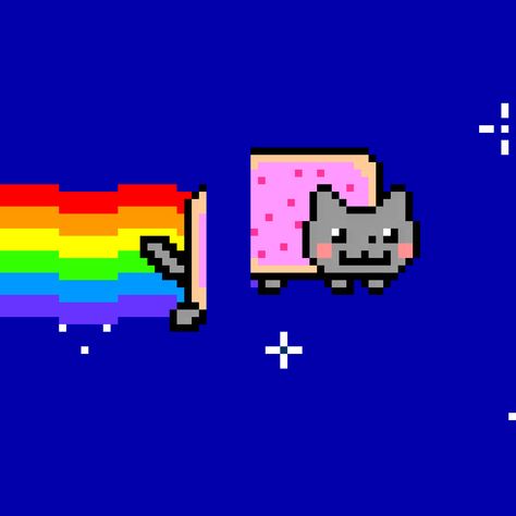 Nyan Cat Gif, Nyan Nyan, Neon Cat, Scene Core, Tumblr Pics, Nyan Cat, Cat Wallpaper, Pusheen, Cool Art Drawings