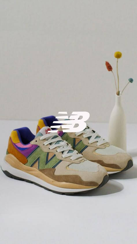 May 10, 2022 - With its bold '80s-meets-'90s design, the 57/40 sneaker is built for style seekers who aren’t willing to compromise on comfort. Colorful Sneakers Women, Season Of Change, Quirky Shoes, Cinderella Slipper, Colorful Sneakers, Shoes Cute, Girlie Style, New Balance 574, Walking Sneakers