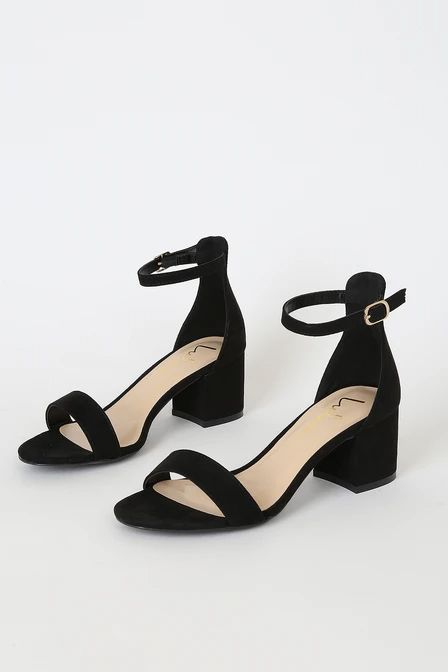 Short Black Heels, Short Heel Shoes, Black Wedding Shoes, Graduation Shoes, Black Heeled Sandals, Black Ankle Strap Heels, Heels Block, Everyday Shoe, Formal Heels