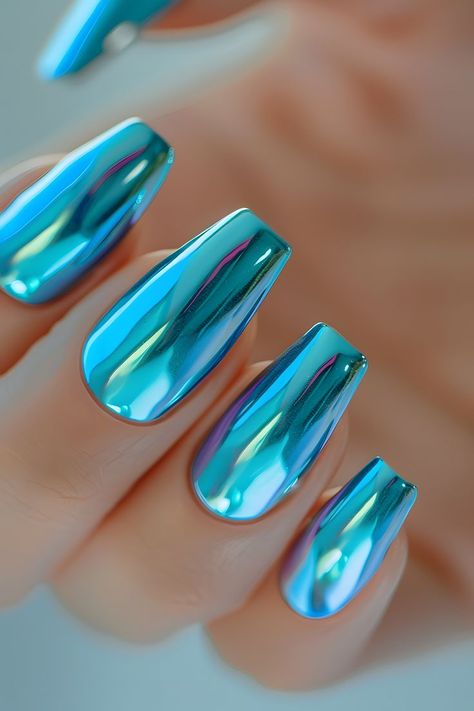 Nails Ombre Chrome, Chrome Nails Ombre, Spring Chrome Nails, Ombre Chrome, Chrome Nail Ideas, Gel Chrome Nails, Chrome Nail Designs, Ombre Chrome Nails, Chrome Designs