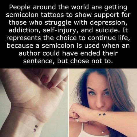 Semicolon Tattoo, Tattoo Designs And Meanings, Trendy Tattoos, Meaningful Tattoos, Faith In Humanity, Inspirational Tattoos, Cute Tattoos, The Words, I Tattoo