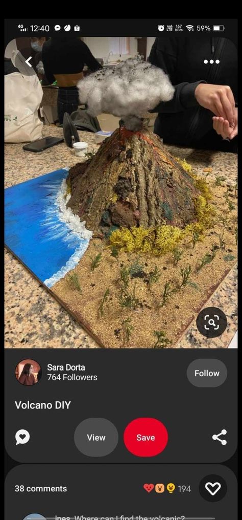 Volcano Project For Kids Science Fair, Volcano Model Project, Volcano Science Fair Project, Diy Volcano Projects, Paper Mache Volcano, Homemade Volcano, Volcano Science Projects, Volcano Model, Volcano Projects