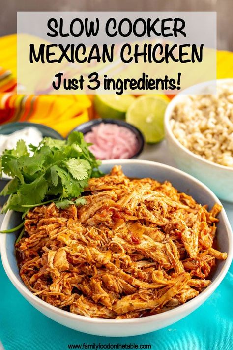 Salsa Ranchera, Slow Cooker Mexican Chicken, Slow Cooker Mexican, Slow Cooker Shredded Chicken, Mexican Shredded Chicken, Slow Cooker Chicken Tacos, Shredded Chicken Tacos, Chicken Tacos Crockpot, Chicken Taco Recipes