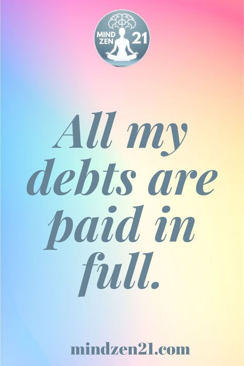 Attracting Money All My Debts Are Paid In Full, Bills Are Paid Quotes, My Bills Are Paid Quotes, I Get Paid To Exist, Paid Off Debt, Bills Paid, Learn How To Meditate, Manifesting Vision Board, How To Meditate