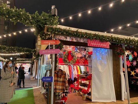 Snowport Holiday Market recognizes Boston’s small businesses - The Huntington News Handmade Pizza, Tall Christmas Trees, Tuscan Kitchen, Winter Village, Holiday Market, Business Photos, Food Themes, Grocery Shop, European Fashion