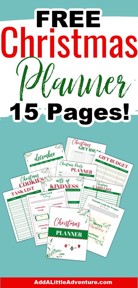 Christmas Planner Printables Free, Free Printable Christmas Planner, Christmas Planner Free, Holiday Budget Planner, Christmas Party Planner, Christmas Gift Ides, Christmas Planner Printables, Christmas Card List, Printable Christmas Planner