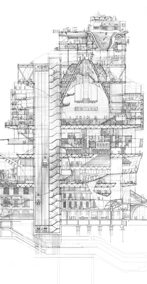 The Perfect Drawing: 8 Sensational Sections That Raise the Bar for Architectural Representation - Architizer Journal Perfect Drawing, Section Drawing, Architecture Panel, Architectural Section, Diagram Architecture, Architecture Student, Architecture Illustration, Architecture Old, Architecture Portfolio