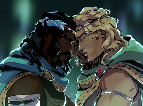 Hades Achilles And Patroclus, Achilles And Patroclus Hades, Hades Achilles, Hades Game Art, Hades Videogame, Hades Game Fanart, Hades Supergiant, Supergiant Games, Hades Greek Mythology