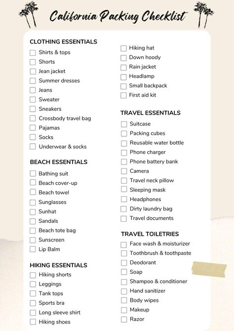 Packing List For California Summer, Packing List For Los Angeles, California Trip Packing List, California In April Outfits, What To Pack For Los Angeles, California Things To Do, Packing List For California, California Trip Outfits, Los Angeles Packing List