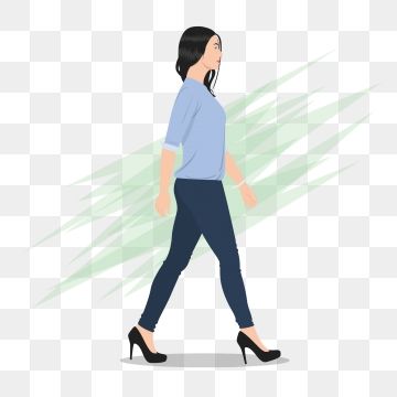 Walking Side View Drawing Reference, Person Walking Side View, Woman Walking Side View, Side View Character, Woman Side View, Side Poses, Graphic Jeans, Side View Drawing, Urban Clothes