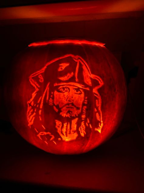 Jack Sparrow Pumpkin Carving Jack Sparrow, Pumpkin Carving, Carving, Halloween, Art