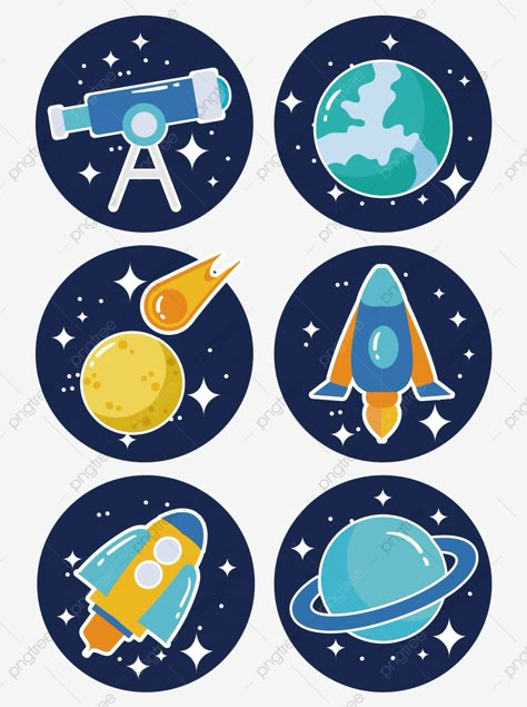 Space Stickers Planets, 4th Birthday Cakes For Boys, Space Decorations Galaxy, Space Birthday Party Decorations, Space Stickers, Space Png, Space Party Decorations, Moon Png, Planet Vector