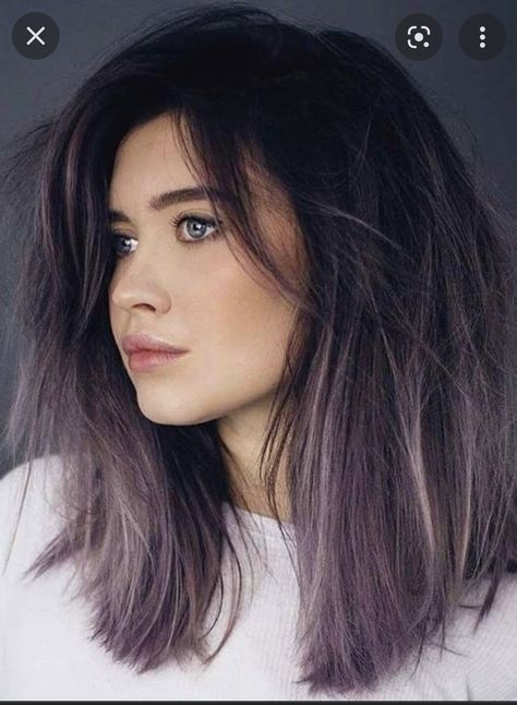 Smokey Purple Hair, Smokey Hair, Purple Hair Color, Lavender Hair Colors, Lilac Hair, Lavender Hair, Hair Color Purple, Trendy Hair Color, Haircut And Color