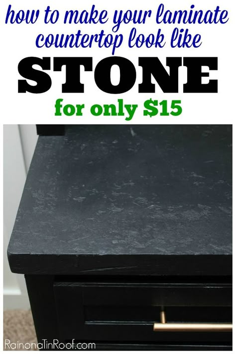 Make your counters look like stone with this DIY Countertop Makeover. DIY Countertop Ideas | DIY Countertop Redo | DIY Countertop Paint Countertop Redo, Easy Home Upgrades, Countertop Makeover, Laminate Counter, Diy Kitchen Renovation, Diy Countertops, Laminate Countertops, Diy Renovation, Stone Countertops