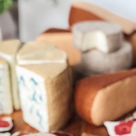 Bébé Bon Vivant on Instagram: "The felt food cheese board of a tiny chef's dreams. A preview of fun things coming to our market this winter ✨" Felt Food, December 13, Play Kitchen, Fun Things, Cheese Board, Chef, Felt, Cheese, On Instagram